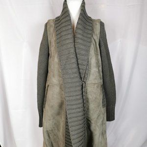 Loro Piana Lambskin and Cashmere Long Cardigan